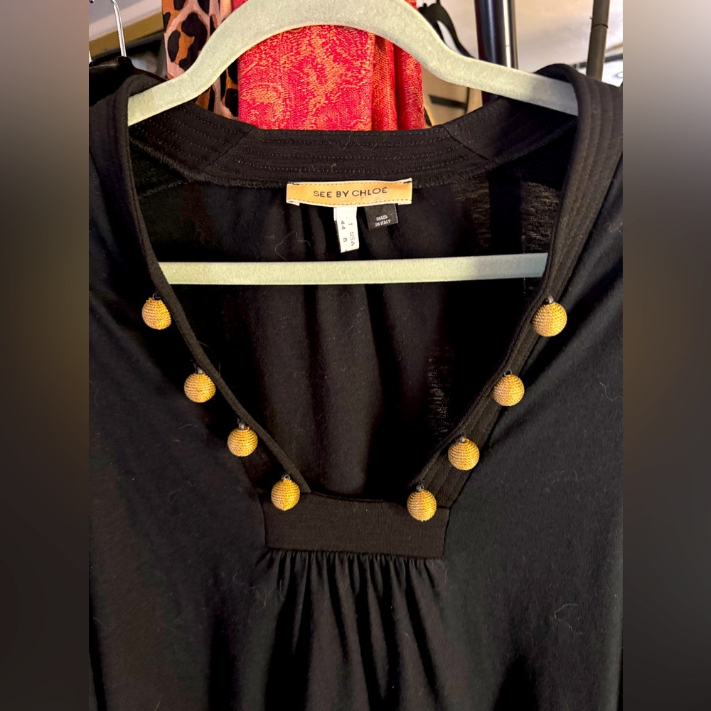 See by Chloe black cotton dress